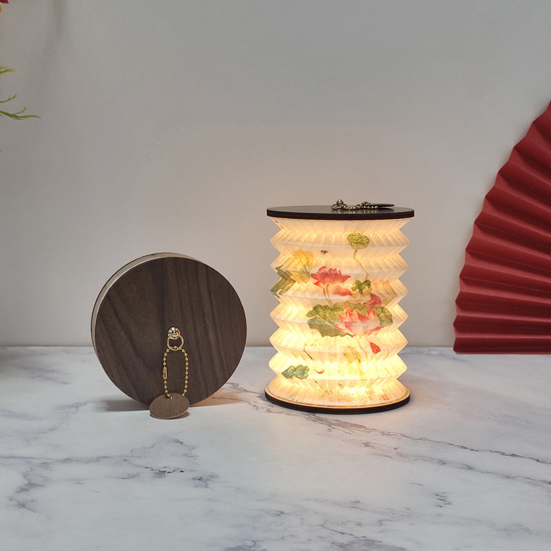 Folding Small Lantern Book Light Creative Gift New Year Gift Atmosphere Night Light Accompanied By Hand Gift