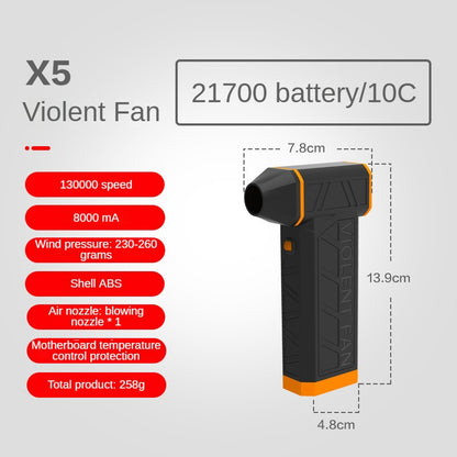 Violent fan Mini high speed fan Violent dust blower Air Duster Duct Fan for Electronics Cleaning, Outdoor, Camp