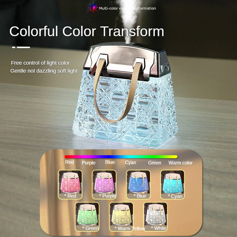 Crystal Bag Humidifier New Humidifier Home Office Desktop USB Small Aroma Light