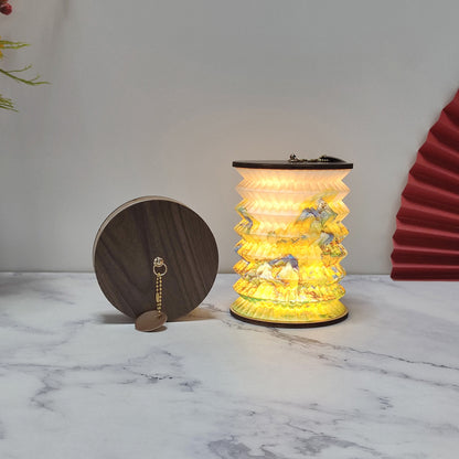 Folding Small Lantern Book Light Creative Gift New Year Gift Atmosphere Night Light Accompanied By Hand Gift