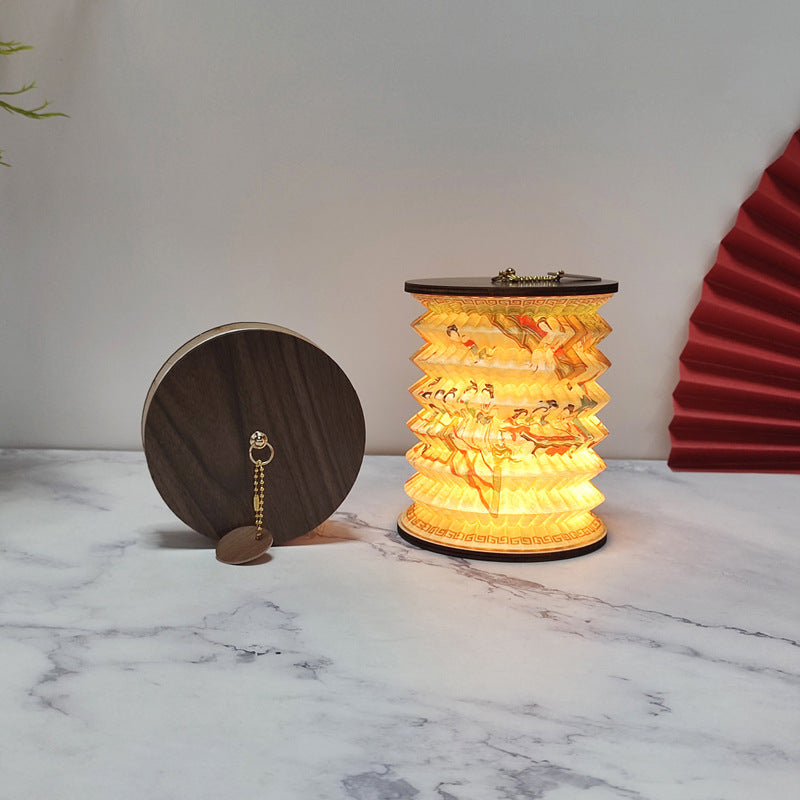 Folding Small Lantern Book Light Creative Gift New Year Gift Atmosphere Night Light Accompanied By Hand Gift