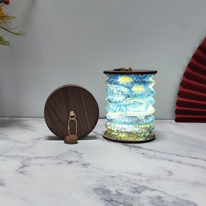 Folding Small Lantern Book Light Creative Gift New Year Gift Atmosphere Night Light Accompanied By Hand Gift