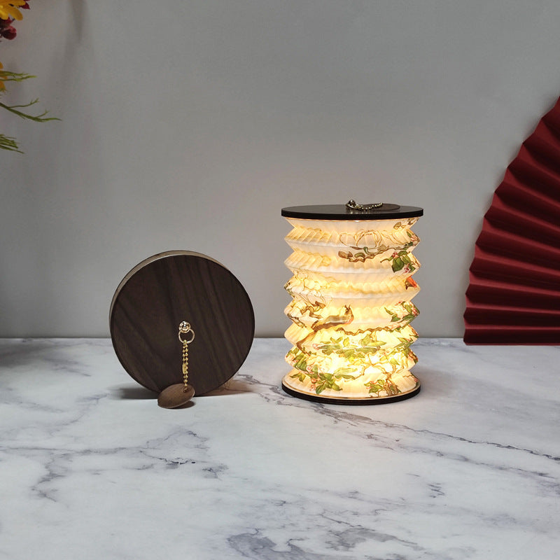 Folding Small Lantern Book Light Creative Gift New Year Gift Atmosphere Night Light Accompanied By Hand Gift