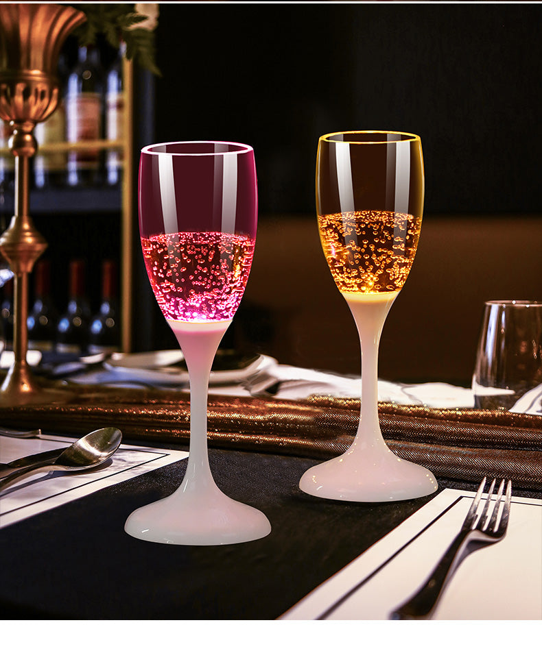 Led Light Glass 6Pcs set  Meet Water Bright Atmosphere Champagne Glass Food Grade New Strange Creative Party St Christmas Glass