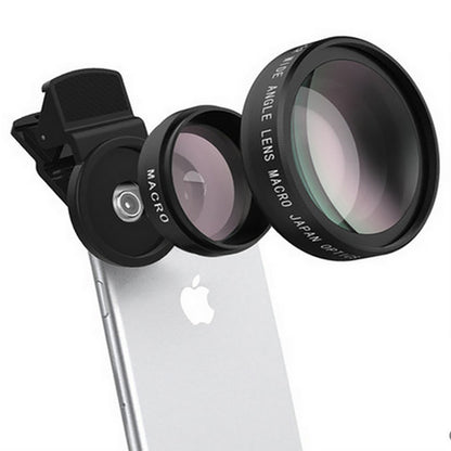 Mobile Phone Lens, General Professional 0.45X Ultra-wide-angle Macro 2-in-1 Special Effects Lens 0.45X Wide-angle Mirror